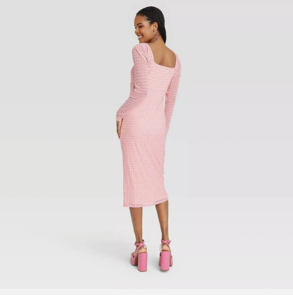 House Of Aama Mesh Print Dress, Size M, Nwt — image 2 of 4